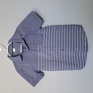Crazy 8 striped short sleeve button down 5-6